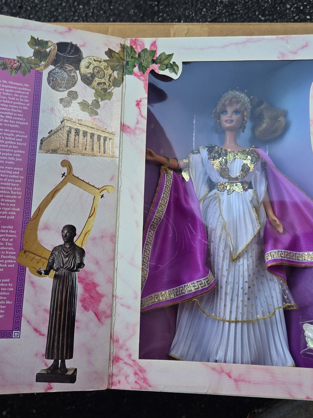 Mattel Barbie Greek Goddess Collector Doll - White & Purple
